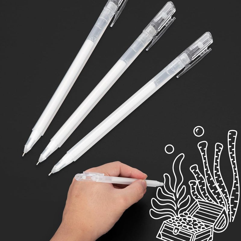 SMOOTHERPRO MOOTHERPRO White Gel Pen White Ink Pen Set (0.6mm, 3) - Image 1